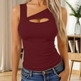 thumbnail image 2 of Breezora Women's Summer Essential Sleeveless Tank Top Casual Basic Cami M Size Wine, 2 of 9
