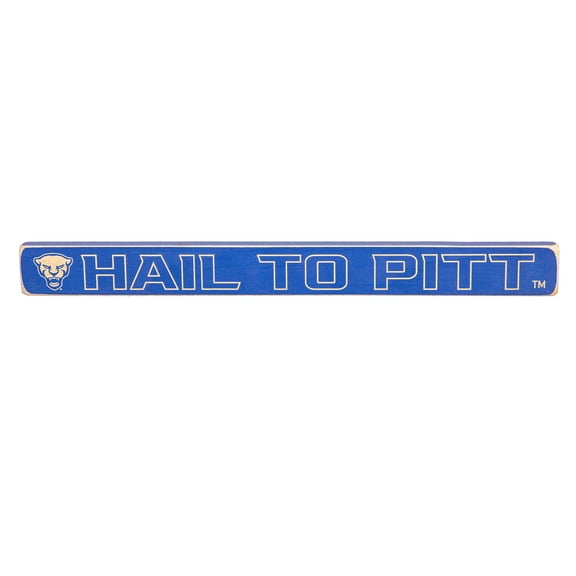 Pitt Panthers 18" x 1.5" Engraved Wood Sign