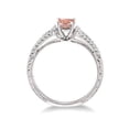 thumbnail image 3 of 1.50 Carat Princess cut Morganite and Diamond Engagement Ring for Women in 14k White Gold morganite and diamond engagement ring, 3 of 3