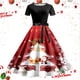 thumbnail image 1 of Vestidos Casuales Para Mujer Verano Vestido de Fiesta de Noche de Manga Corta Con Estampado Navideño de Los Años 50, 1 of 3
