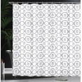 thumbnail image 3 of Ambesonne White Lace Print Shower Curtain, Vintage Flora Art, 69"Wx70"L, Dark Grey Pearl, 3 of 4