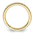 thumbnail image 2 of Auriga Fine Jewelry 14K Yellow Gold Size 5 U-Shared Prong 1 carat Diamond Complete Eternity Band for Women, 2 of 6