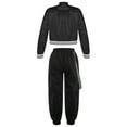 thumbnail image 4 of MSemis Girls Sports Tracksuit Sparkle Hip Hop Dance Outfits Zipper Jacket and Cargo Jogger Pants Set, 4 of 4