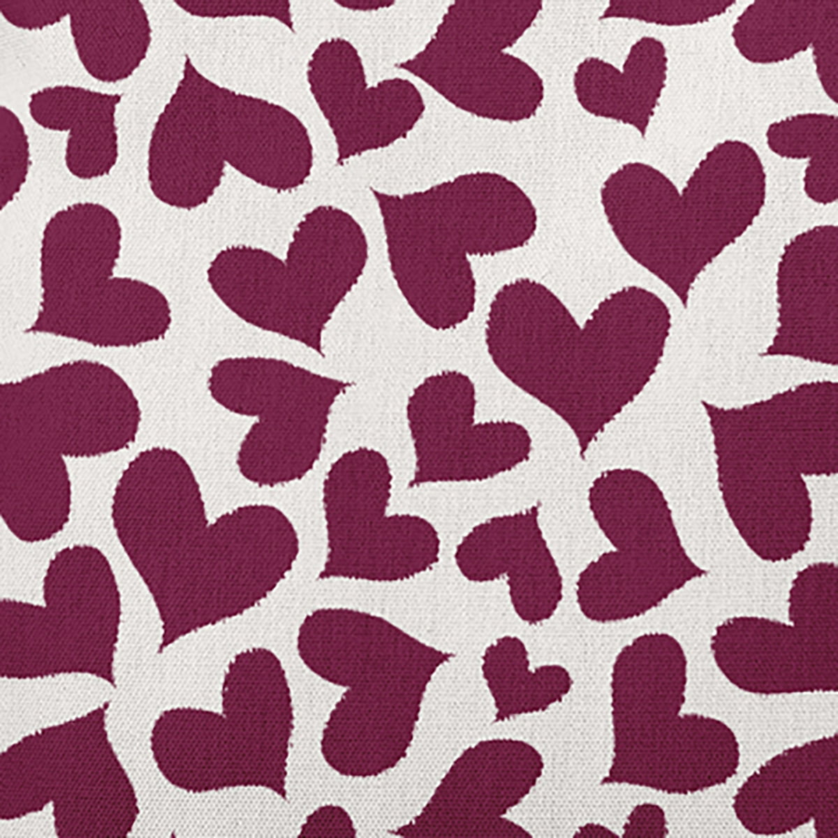 16"x16" Simply Daisy Valentines Patterned Hearts Poly Indoor/Outdoor Pillow, Magenta Qty 1