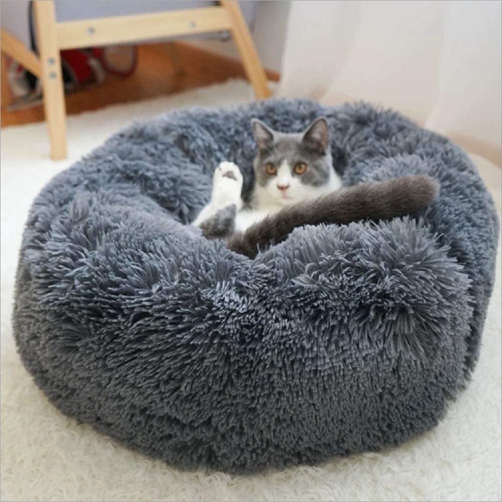 Dog Bed Cat Bed Calming Dog Bed nest Extra Soft Comfortable Cute,Cat Cushion Bed Washable,Round Dog Bed Suitable for Cats and Small Medium Dogs（70cm/27.5in Diameter）