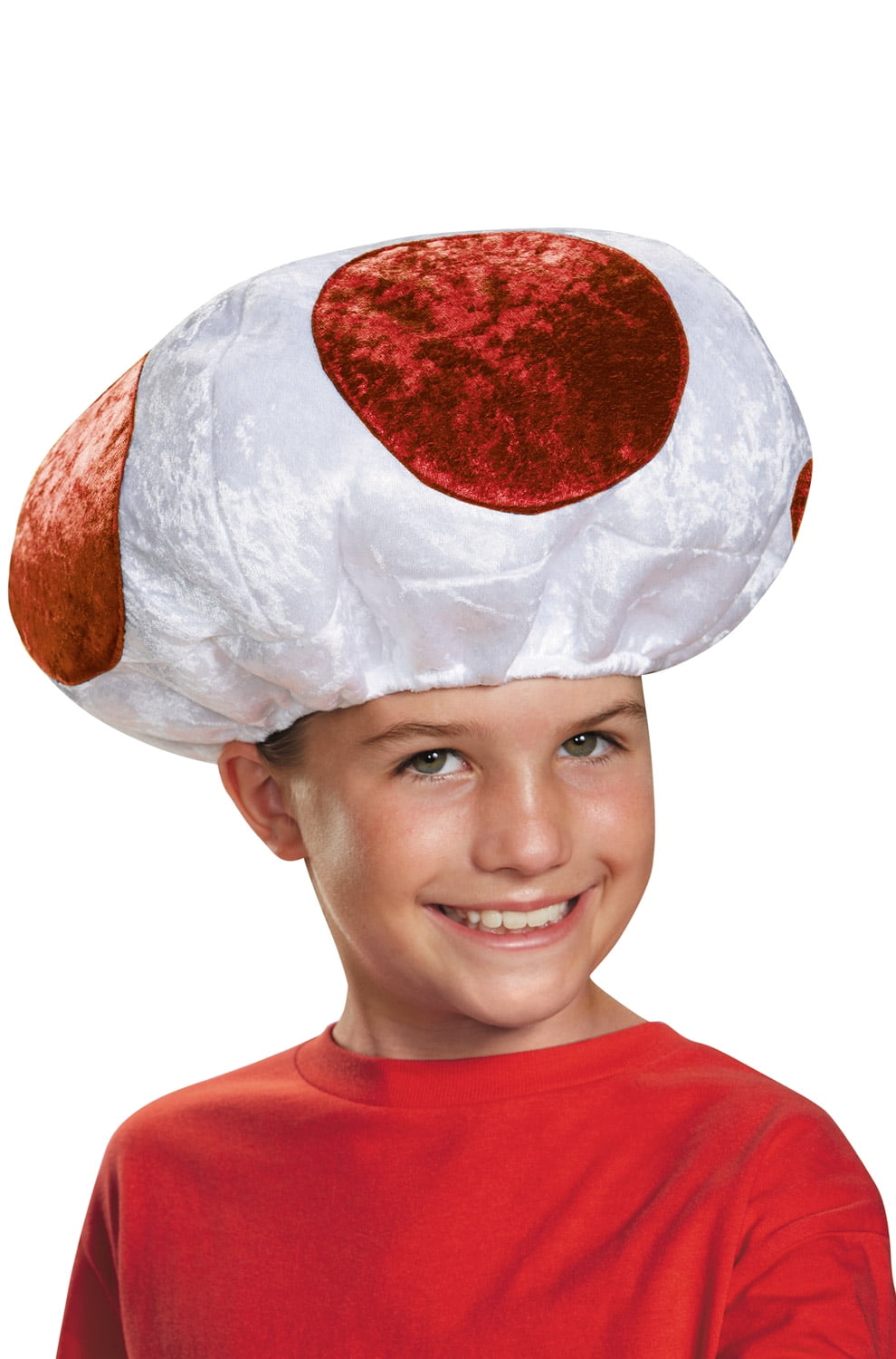Red Mushroom Plush Hat Gaming Cosplay Costume Cap Super Mario Bros 