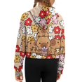 thumbnail image 6 of Chaqlin Hippies Bubble Tea Capybara Half Zip Sweatshirt for Teen Girls with Pocket Lightweight Comfy Casual Pullover for School Gym Vacation Size 5-6, 6 of 7
