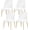 Milk White, variant on Curved Back Chair Covers for Dining Room, Mid Century Modern Chair Slipcovers, Semi Circle Back Chair Seat Protector for Kitchen Living Room (4, Beige)