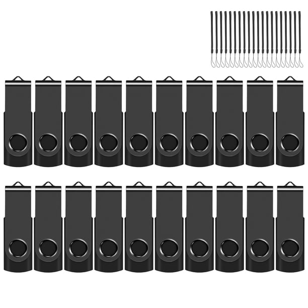 Unidad flash USB EASTBULL 32 GB USB 2.0, paquete de 20 con cordones