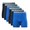 Pitch Black Mist, Navy Mist, Royal Mist, variant on Gildan SoftStyle Adult Men's Boxer Briefs, 6-Pack, Sizes S-2XL