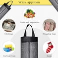 thumbnail image 7 of WOVTE Plastic Bag Holder Breathable Mesh Hanging Storage Dispensers Recycling Grocery Bag Storage Container Folding Hanging Shopping Bag Holder for Home and Kitchen(Black,4 Packs), 7 of 7