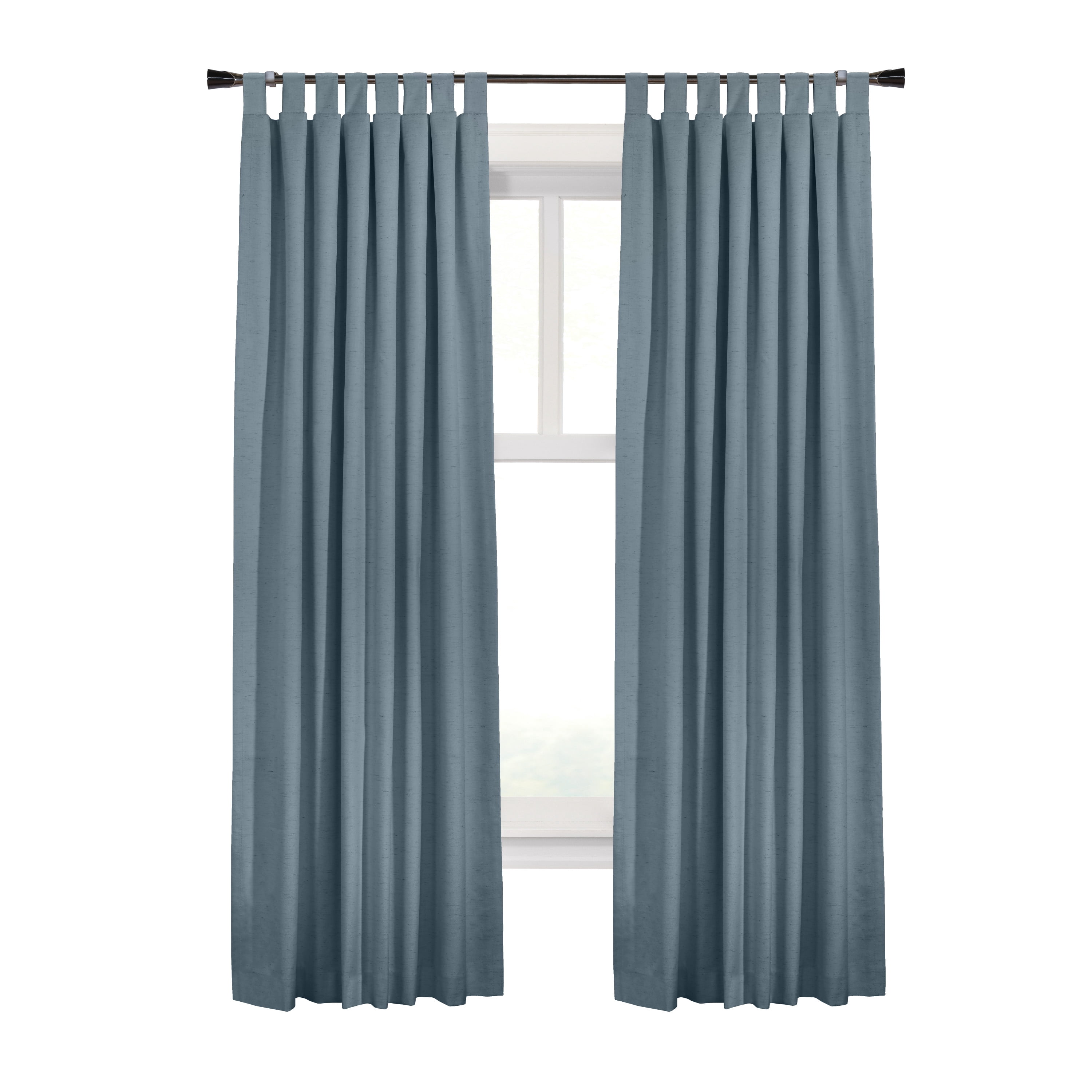Vienna Total Blackout Foamback Tab Top Curtain Panel Pair each 78" x 84" in Blue