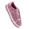 thumbnail image 5 of LUCKY STEP Platform Sparkly Fashion Sneakers Glitter Walking Shoes,All Pink,Womens, 5 of 5