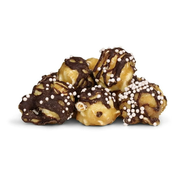 Fun & Delish Caramel Chocolate Popcorn by Its Delish, 2 lbs Bulk Bag - Festive Caramel and Chocolate Sweet Crunchy Popcorn Topped with Sprinkles of White Nonpareils - Air popped, Vegan, Kosher