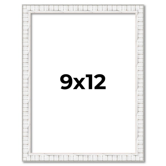 9x12 Frame White Real Wood Picture Frame Width 0.75 inches | Interior Frame Depth 0.5 inches |