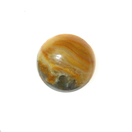 Mexican Gemstone - Mexican Crazy-Lace Agate Gemstone Round Flat-Back Cabochons 13mm (4 Pieces)