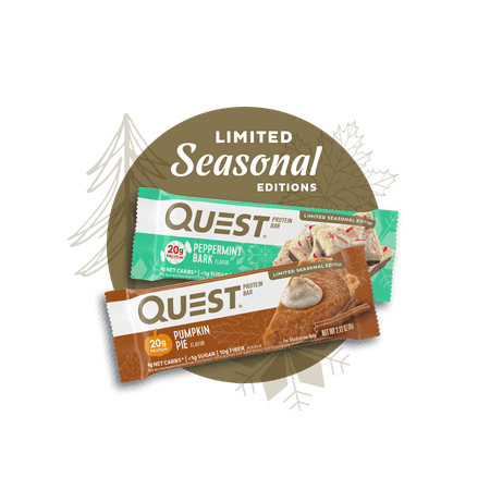 Quest Seasonal Protein Bar, High Protein, Low Carb, Pumpkin Pie, 4 Count