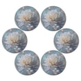 thumbnail image 2 of 15.4" Round Placemat Set of 6 Polyester Fabric Place Mats Non-Slip Dining Kitchen Table Mats for Kitchen Party Decor Large Flower in Full Bloom, 2 of 5