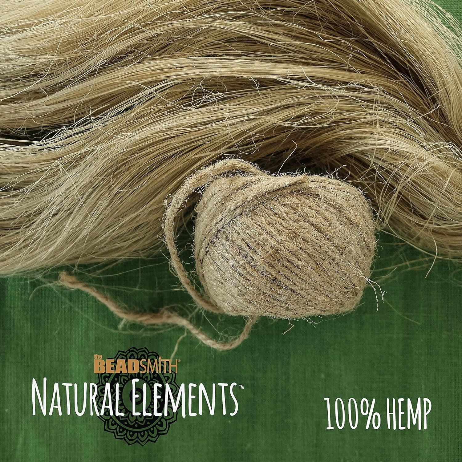 The Beadsmith 100% Hemp Cord - Natural Color – 3mm, 125 Foot Spool, 170LB Test Strength – Twine For Jewelry Making, Macrame, Paper Crafts, Gardening, Scrapbooking, Home Décor, DIY String Art & More