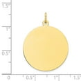 thumbnail image 4 of Auriga Fine Jewelry 10K Yellow Gold Plain .018 Gauge Circular Engravable Disc Charm for Women (L-28 mm,W-24 mm), 4 of 4