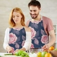 thumbnail image 3 of Pioneer Flower Floral Print Pattern Apron-Garden Aprons for Women with Pockets-Cotton Linen Waterproof Kitchen Cooking Gardening Aprons Adjustable for Kitchen,Cooking,BBQ and Salon 33x27 Inch, 3 of 7
