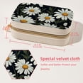 thumbnail image 5 of Daisy Velvet Portable Necklace Organizer with Removable Compartment - Display Case, Earring Organizer, and Necklace Holder - Gift, 5 of 7
