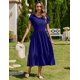 thumbnail image 4 of Vestido Zeagoo - Camisetas para mujer, talla A, midi, con bolsillos, color azul marino, 4 of 6