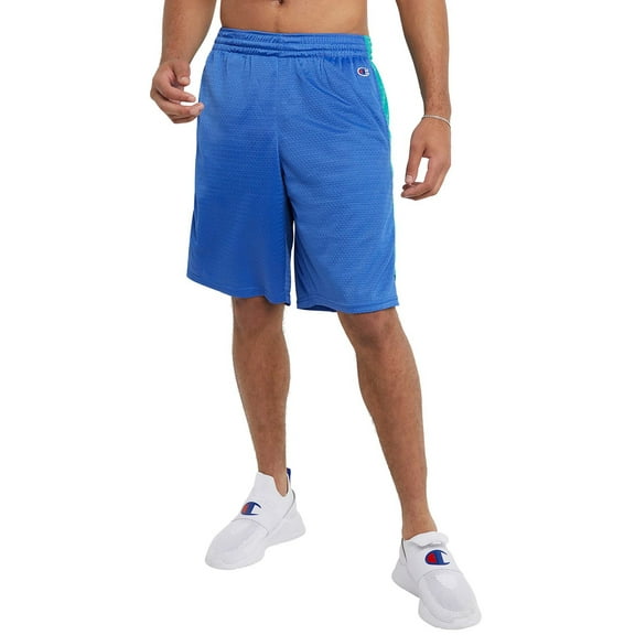 Champion Men's 10 inch Mesh Basketball Short with Colorblock Side Logo
