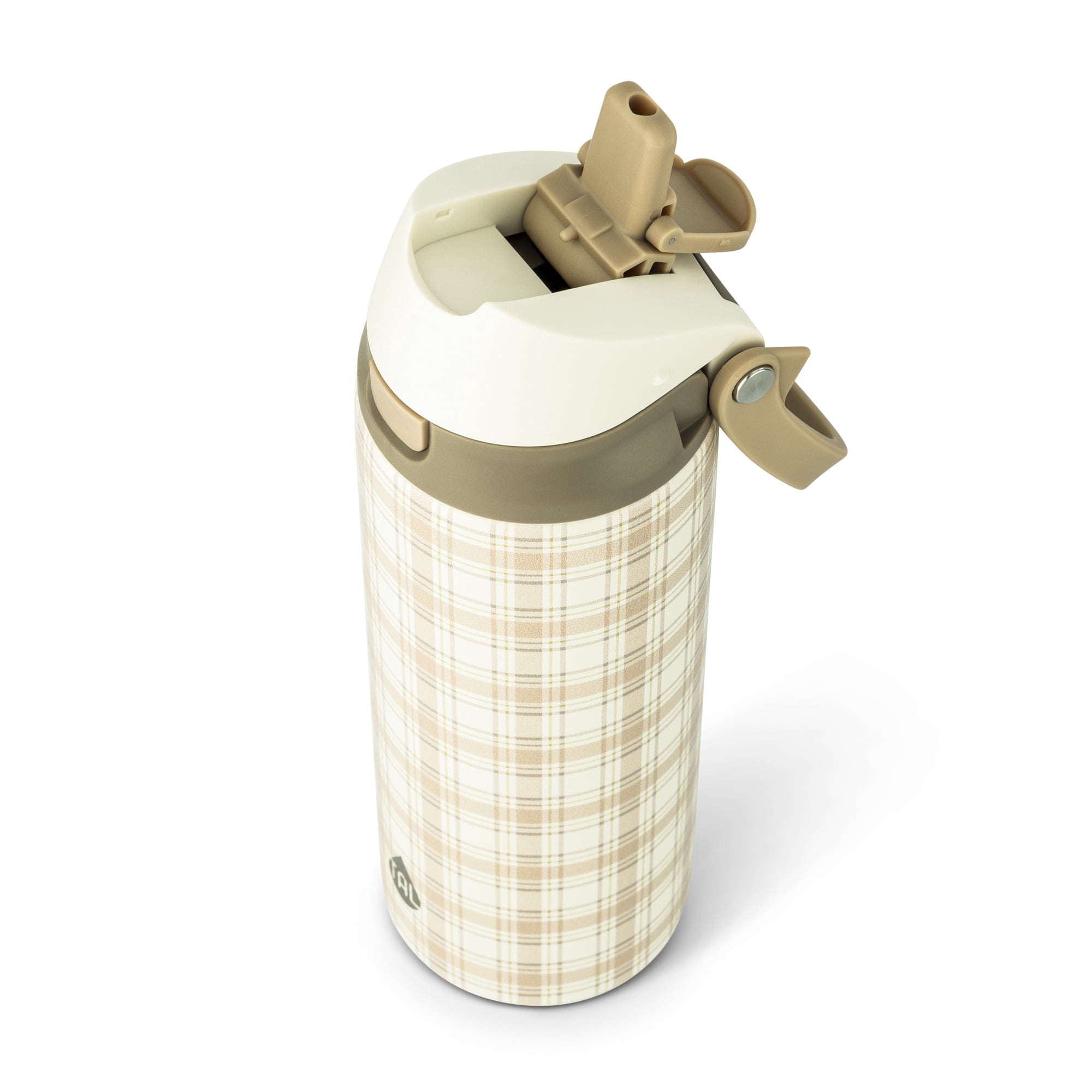 TAL 24oz Stainless Steel 2-in-1 Water Bottle with Straw and Chug Lid, Plaid