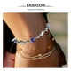thumbnail image 3 of Pulsera con dije de corazón para mujer, pulseras de eslabones con forma de corazón, pulsera de cristal con piedra de cristal para mujer, joyería en tono plateado, regalo para ella, 3 of 7