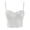 White, variant on Women's Faux Leather Bustier Crop Top Push Up Corset Tops Bra Slim Underwire Supportive Cami Bralette