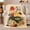 Cream Modern Collage With Green Tea Bowl, Citrus, Red, variant on Festival Drum with Fan and Plum Blossoms, Festive Asian Style for Holiday Lovers, Red Gold Celebration and New Year Gift, Cozy Flannel Blanket for Family Room, Home Decor