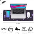 thumbnail image 5 of Long Mouse Pads for Desk,Halloween Purple Spooky Icons Desk Mats on Top Of Desks, Desk Mouse Pad Extra Large with 3mm Non-Slip Base and Stitched Edge for Gaming,Office,Work,Home 31.5x11.8in, 5 of 5