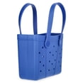 thumbnail image 2 of Time and Tru Women's Lightweight Mini Beach Tote Bag, Blue, 2 of 5