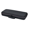 thumbnail image 3 of Caja de teclado Bolsa de almacenamiento de teclado Regalos multifuncionales y portátiles con doble cremallera Cerrar, carcasa con cáscara dura negra, 3 of 9