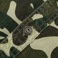 thumbnail image 3 of Penkiiy Men's Long Sleeve Button Up Camo Casual Dress Shirt Khaki Clearance, 3 of 8
