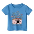 thumbnail image 1 of JTieacloth T-Shirt à Manches Courtes pour Garçons, Col Rond Décontracté, Tee-Shirt Graphique pour Enfants, Haut Élastique Confortable pour Usage Quotidien, Tenue Printemps Été, Tailles Décontractées 5-6 Ans, 1 of 3