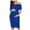 Blue, variant on Sentmoon Pregnant Clothes for Women Plus Size Ruffled Sleeveless Sun Dresses for Women 2025 Off-Shoulder Solid Color Slim Cute Dresses Soft and Comfortable for Girls Shower M