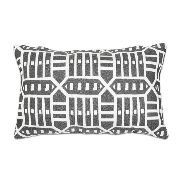 Astella TP12-FA54 12 x 18 in. Pacifica Roland Charcoal Lumbar Throw Pillow, Gray
