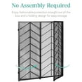 thumbnail image 6 of Best Choice Products 52x31in 3-Panel Iron Chevron Fireplace Screen, Spark Guard w/ Handles - Black, 6 of 7