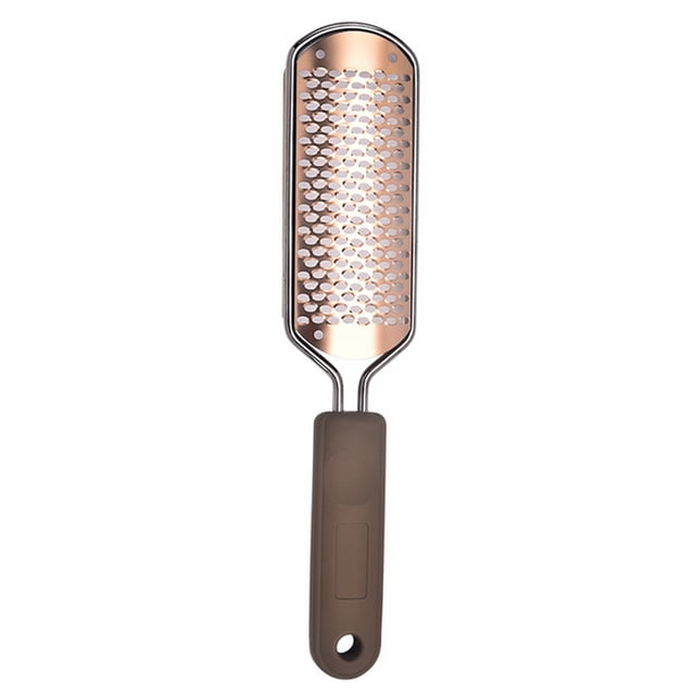 Raspador de pies de acero inoxidable, cuchillo de cuero, herramienta de masaje de pies, herramienta de pedicura para piel muerta