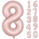 thumbnail image 1 of Globo número 8 rosa mate de 40" Yeodong, 1 of 6