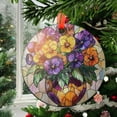 thumbnail image 2 of Pansy Flower Ornament Suncatcher, Floral Window Hanging, Vibrant Glass Art, Gift for Her, Spring Decor, Mothers Day, Colorful Ornament, 2025, Holiday 2025, Festive Home Accent,, 2 of 5