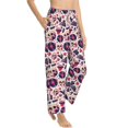 Cauagu Skull lips record Guitar Pajama Pants for Women Loose Fit Wide