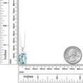 thumbnail image 4 of Gem Stone King 10K White Gold Sky Blue Topaz Pendant Necklace for Women (8.70 Cttw, Gemstone November Birthstone, Emerald Cut Cut 14x10MM, with 18 inch Chain), 4 of 5