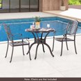 thumbnail image 4 of Costway 31.5" Cast Aluminum Table Patio Round Dining Table with 2" Umbrella Hole, 4 of 10