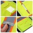 thumbnail image 4 of Toptie High Visibility Mesh 3.5" Reflective Surveyor Safety Vest Heavy Duty Mesh With Reflective Trim, Meets ANSI/ISEA Standards-Yellow-2XL, 4 of 7