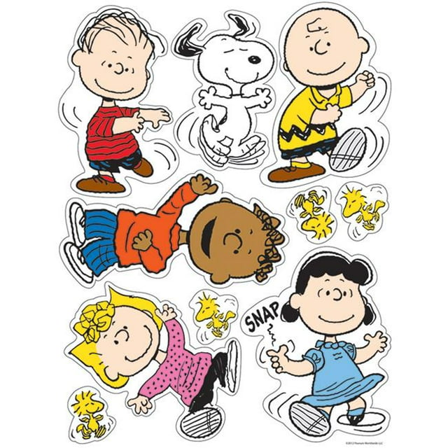 Eureka EU-836011-12 Peanuts Classic Characters Window Accroche - 12 Unité
