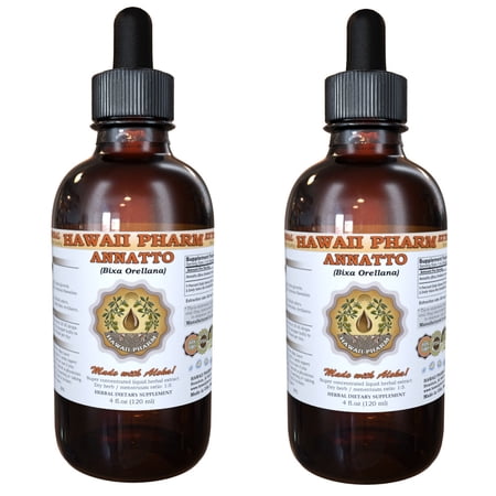Annatto (Bixa orellana) Tincture, Organic Dried Seed Liquid Extract, Achiote, Herbal Supplement 2x2 oz