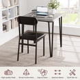 thumbnail image 3 of Eastvita Small Table/Chairs Set for 2 Square Dining Table Set for Small Spaces/Apartment/Home Office/Black, 3 of 4